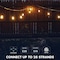 Luxrite 24FT LED Outdoor String Lights Commercial Grade Waterproof 12 Edison S14 Bulbs IP65 Hanging Lights LR40030-1PK - alternate 2